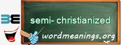 WordMeaning blackboard for semi-christianized